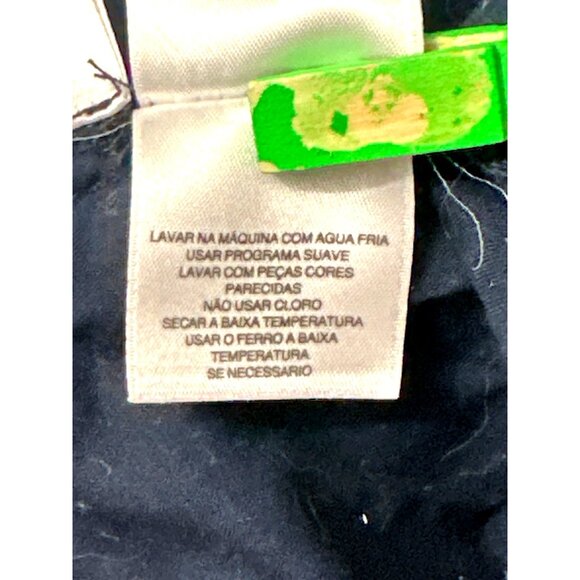 Jones New York Sport Large Navy Blue Circle Pattern Button Up Top Urban Heritage - Picture 14 of 16